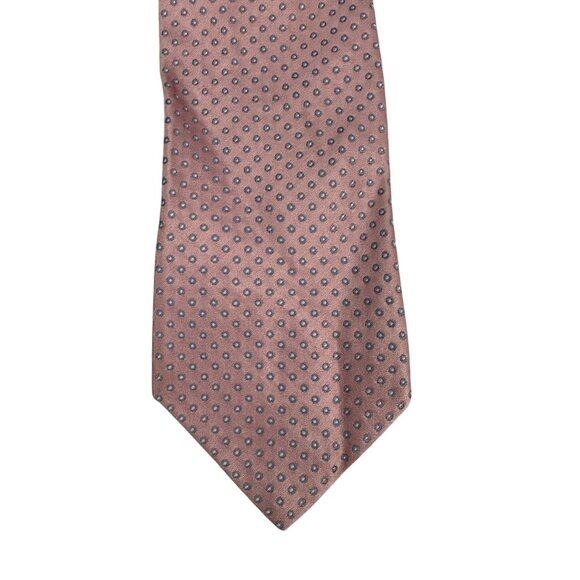 Tommy Hilfiger 100% Silk Ties Pink Geometric and Blue Stripe Patterns - Picture 2 of 5